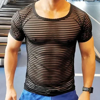 Men's T shirt Tee Shirt Plain Crew Neck non-printing Normal Holiday Gym Short Sleeve Clothing Apparel Sports Muscle