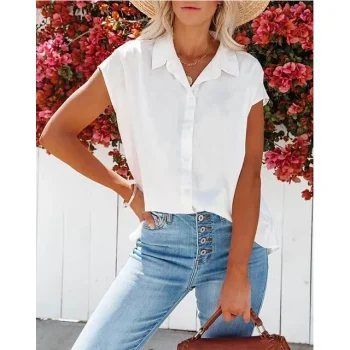 Women's Shirt Blouse Plain Daily Black White Red Patchwork Sleeveless Casual V Neck Regular Fit