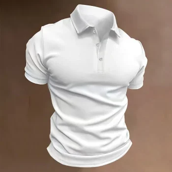 Men's Sport Polo Polo Shirt Casual Holiday Lapel Short Sleeve Fashion Basic Plain Button Summer Regular Fit Black White Navy Blue Blue Khaki Gray Sport Polo