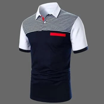 Men's Button Up Polos Polo Shirt Casual Holiday Lapel Short Sleeve Fashion Basic Color Block Classic Summer Regular Fit White Yellow Burgundy Dark Navy Blue Button Up Polos