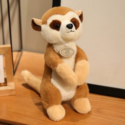 Realistic Big-Eyed Lemur Plush - Long-Tailed Lemur Stuffed Toy, Perfect Forest Zoo Animal Doll