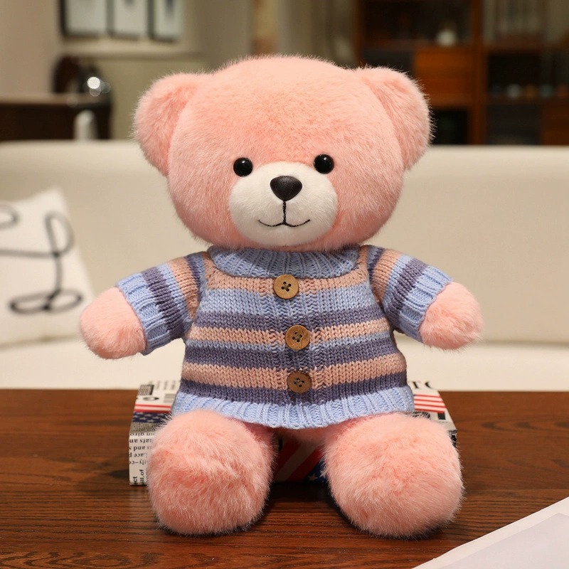 imgi_18_O1CN01KSqk2e2LjU24xa3JI_3071829728-0-cib.jpg_.jpeg Teddy Bear Plush Toy - Sweater-Wearing Bear Doll, Perfect Claw Machine Prize & Birthday Gift for Girlfriends - Image 1